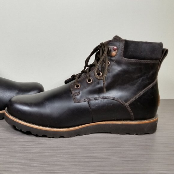 UGG Seton Waterproof Ankle Boot, Brown Leather, Mens Size 9 M / 42 - Picture 6 of 13